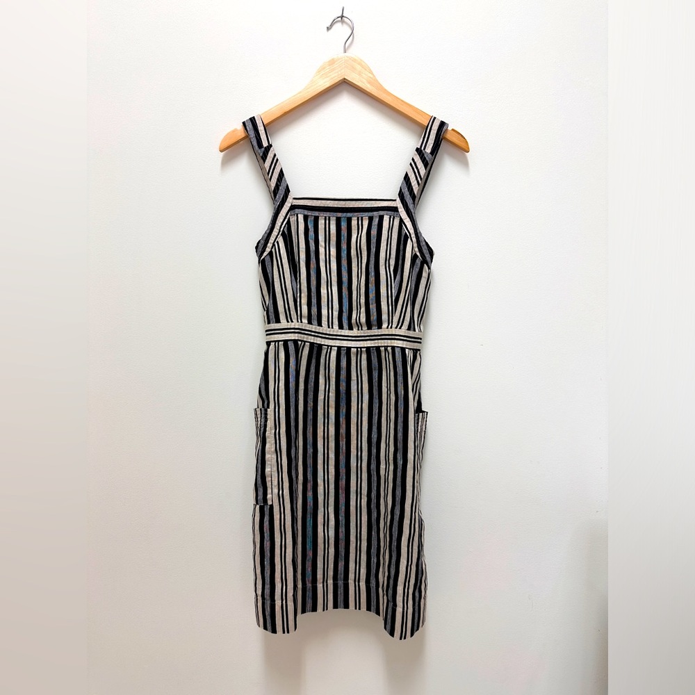Madewell Apron Mini Dress in Evelyn Stripe Size 00 - Picture 6 of 7